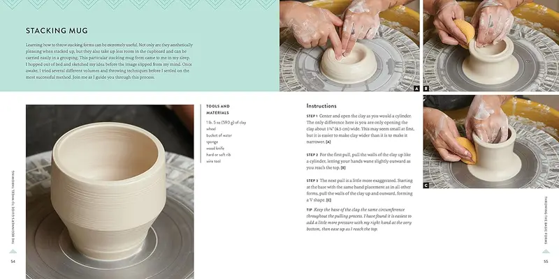 Stacking Mug step-by-step project — interior spread